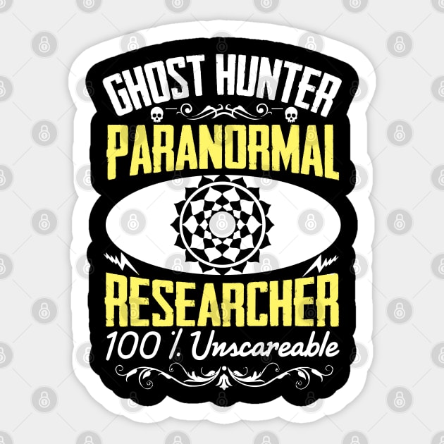 Paranormal researcher Ghost hunting Sticker by Caskara